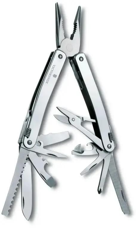 Мультитул Victorinox SwissTool Spirit X, 35 функций,  серебристый [3.0235.l]
